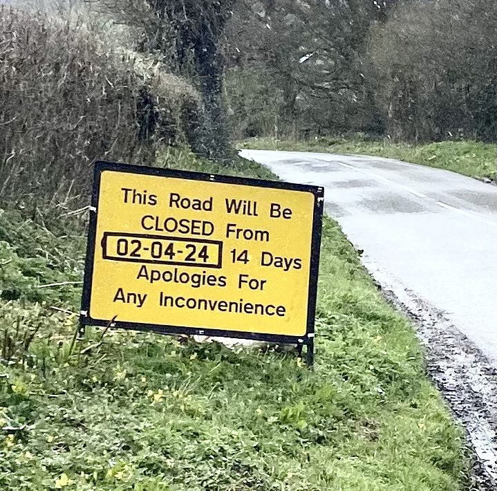 Road closure A48 to Viney Hill